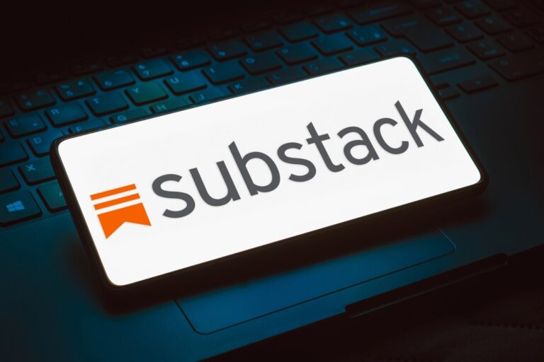 substack on a phone