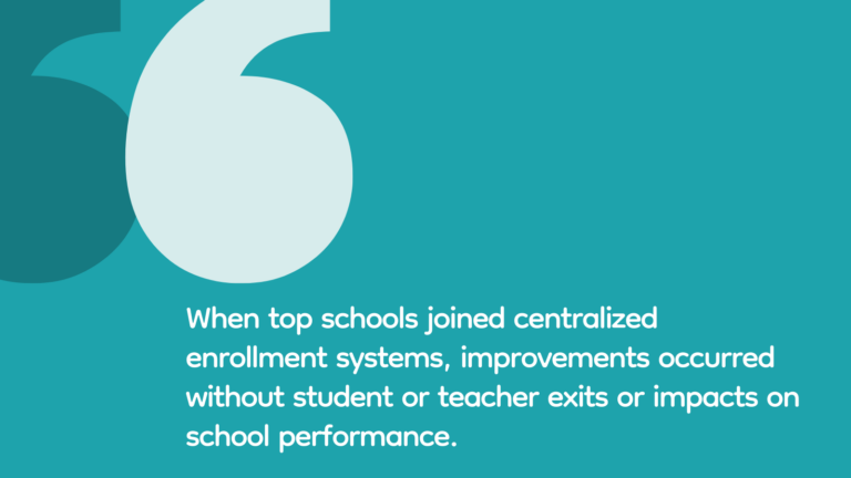 New Research Says Centralized Enrollment Systems Increase Diversity Without Affecting School Performance