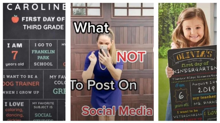 TikTok social media concerns with back to schoo photos