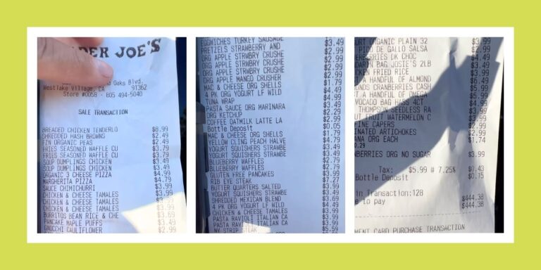 trader joes receipt