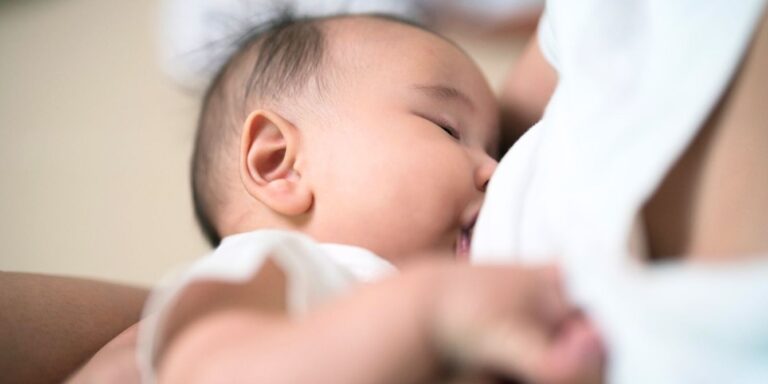 baby breastfeeding